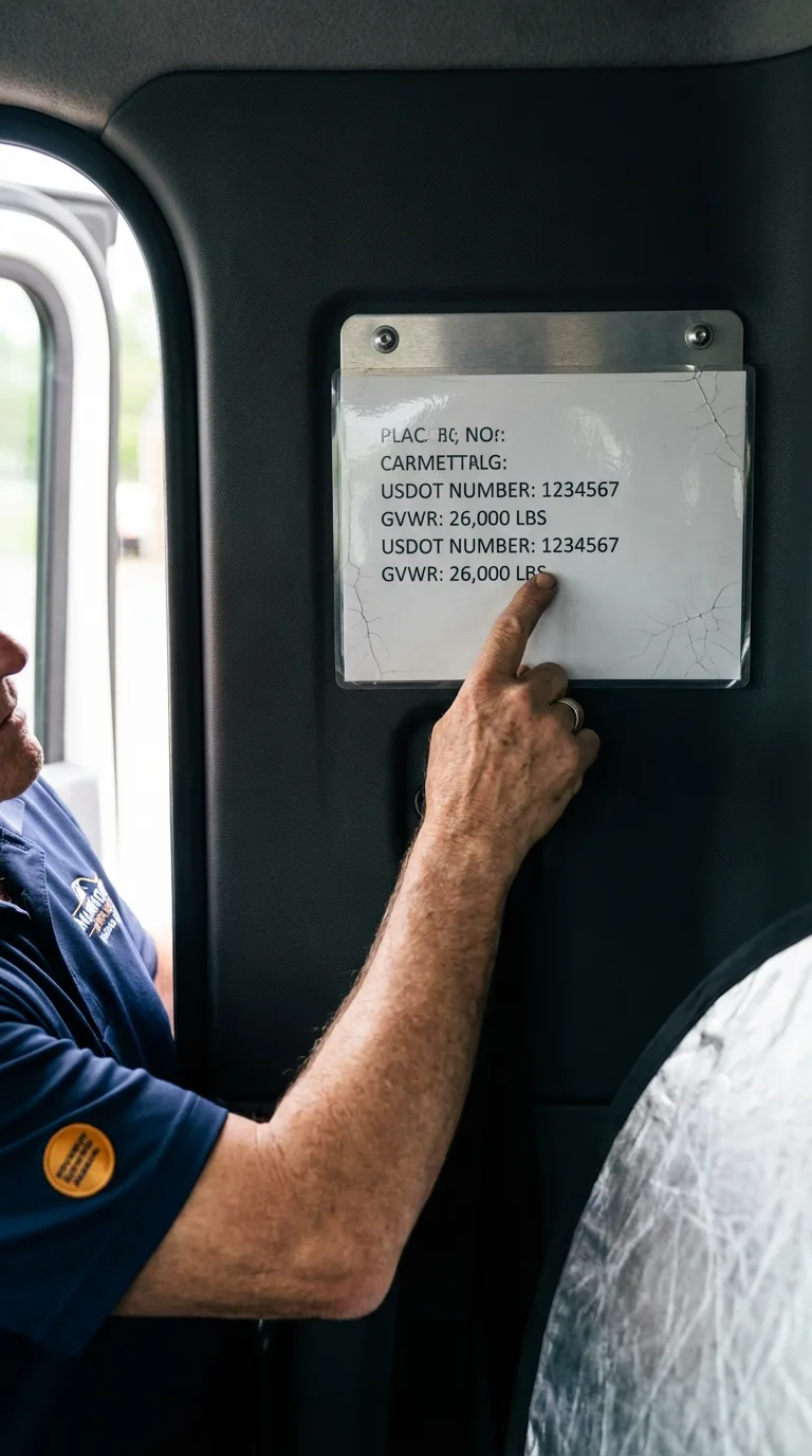 USDOT licensing placard verification in Leachville